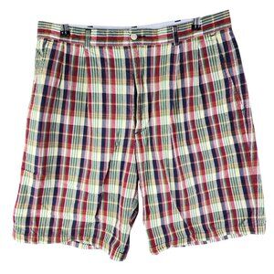 Mens Vintage Duck Head Multicolor Plaid Shorts 9" Inseam 100% Cotton Size 36